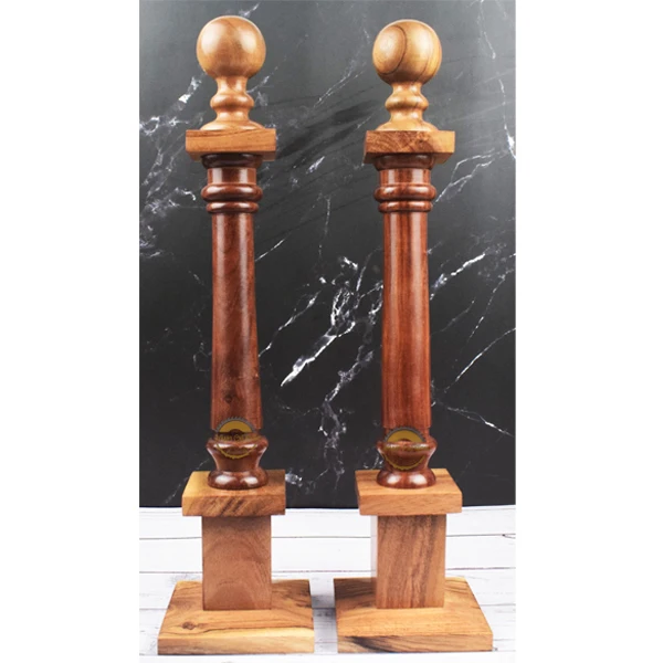 Luxury Wooden Masonic Column Masonic Regalia Free Mason Wood Columns Senior Warden and Junior Warden Emblems Sold as Pair AYAANS