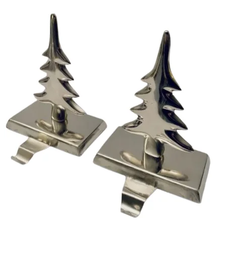 Iron Christmas Tree Metal Socks Hanging  Felt Stocking Holder For Home Fireplace Christmas Ornament Holiday Decoration