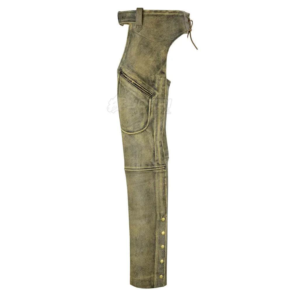 Leather Chaps With Custom Logo Custom Men Mesh Leather Chaps Best Design Breathable Hot Sale Products