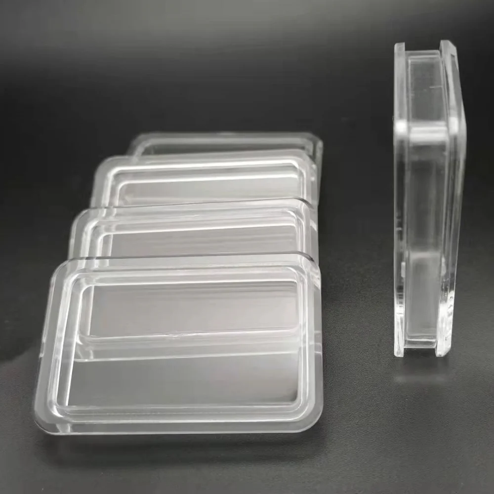I-Shaped Edge Silver Bar Box Gold Bullion Protector Acrylic Coin Capsules