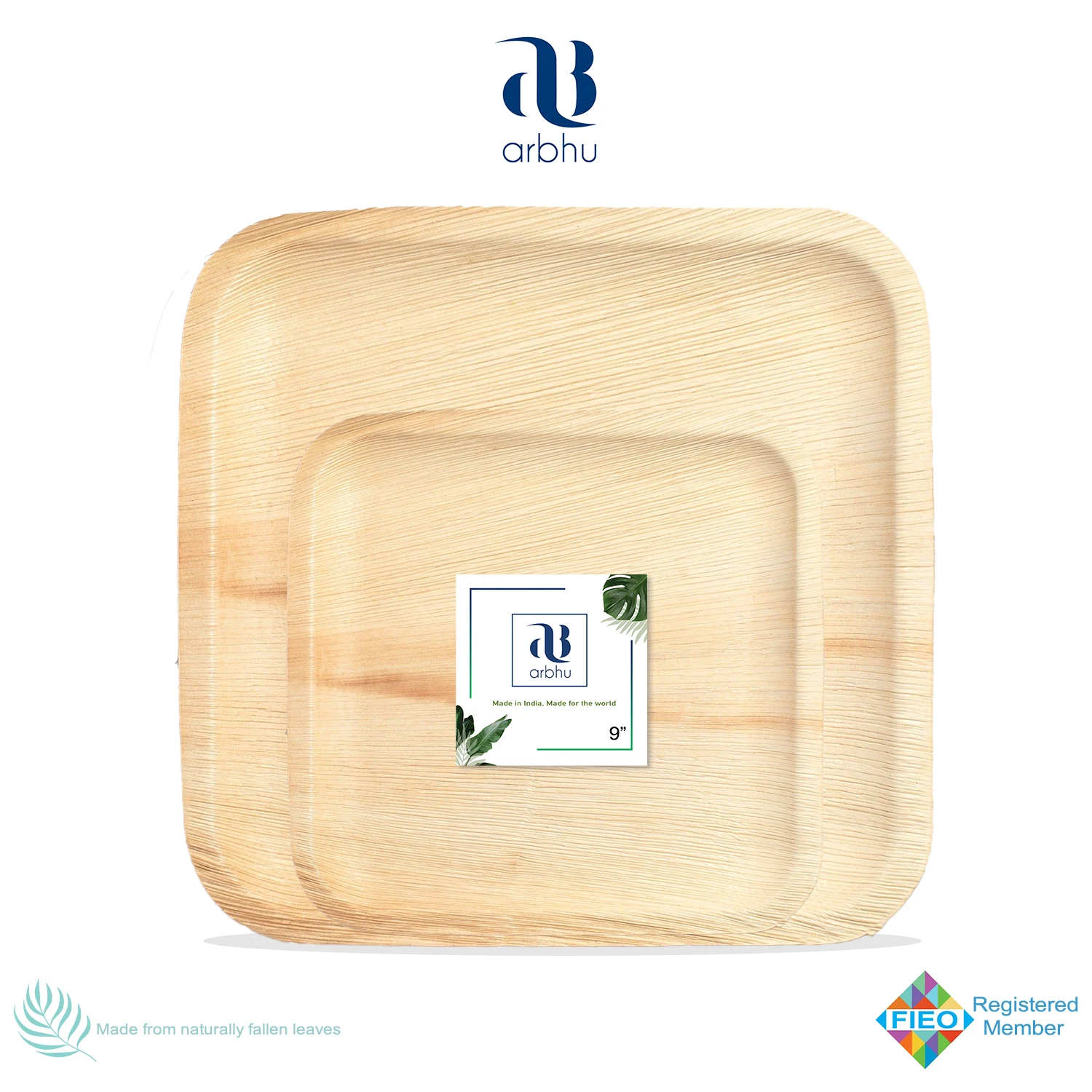 Environment friendly biodegradable disposable natural compostable areca palm leaf bamboo plates