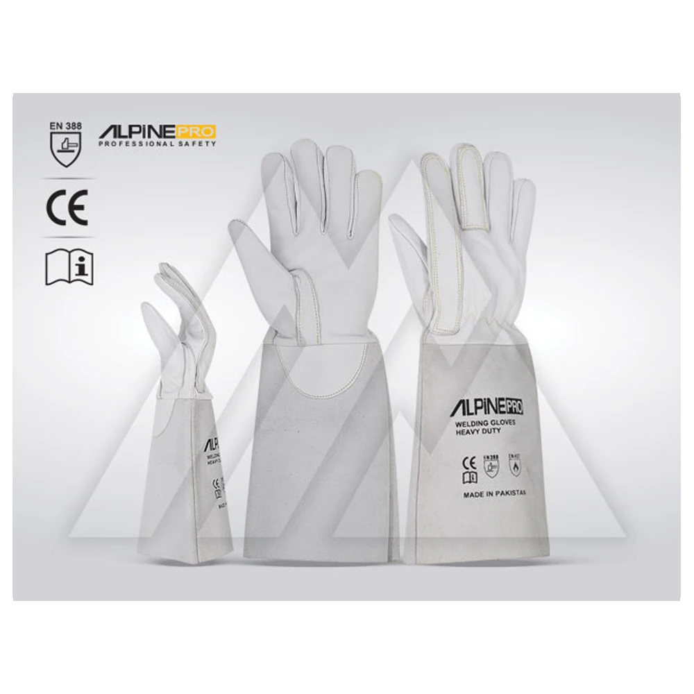 High Quality New Arrival Double Palm Cow Split Red Welding Glove Palmed /Hand Protection Leather Welding Glove