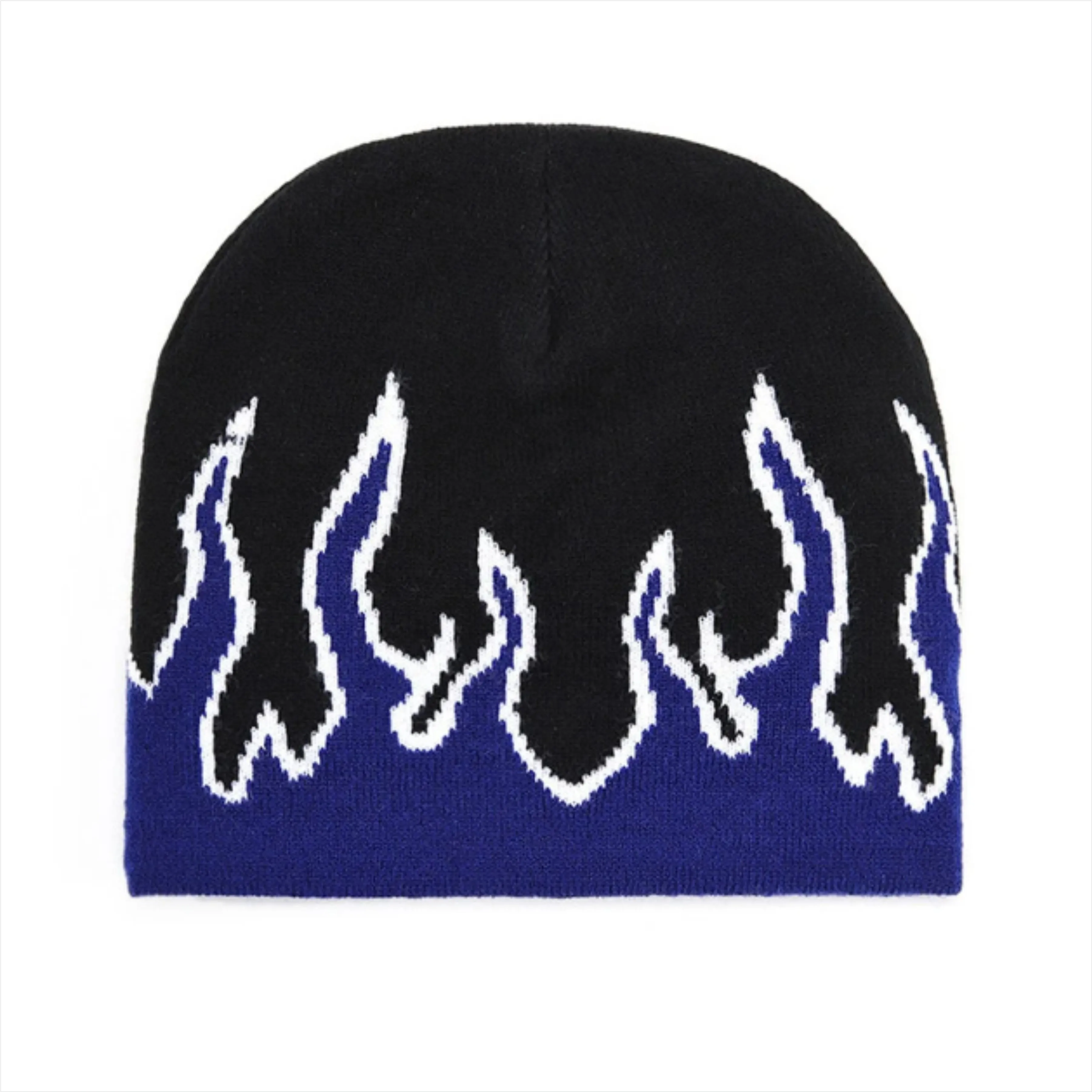 Custom winter warm beanie hat 100% acrylic bennies hats all over logo knitted jacquard winter skull beanie