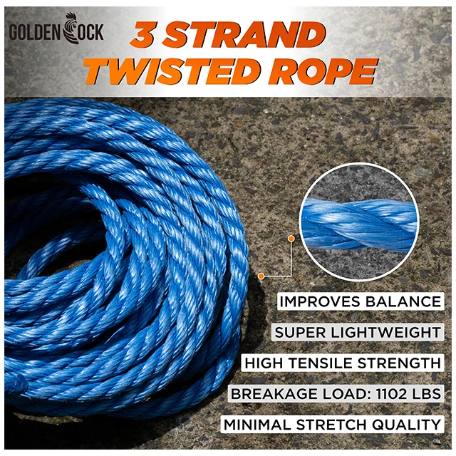 Embrace the Rugged Charm of Blue Twisted Polypropylene Rope for Your Next Project of Premium Blue Twisted Polypropylene Rope