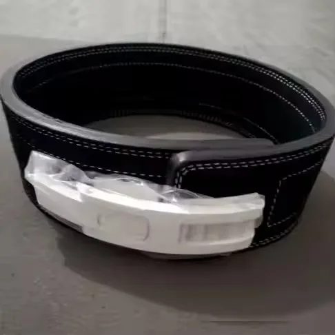 Adjustable 13mm/10MM Cowhide Gym Weight Lifting Leather Lever Belt Powerlifting Waist Trainer with Lever Buckle Fitness Safety