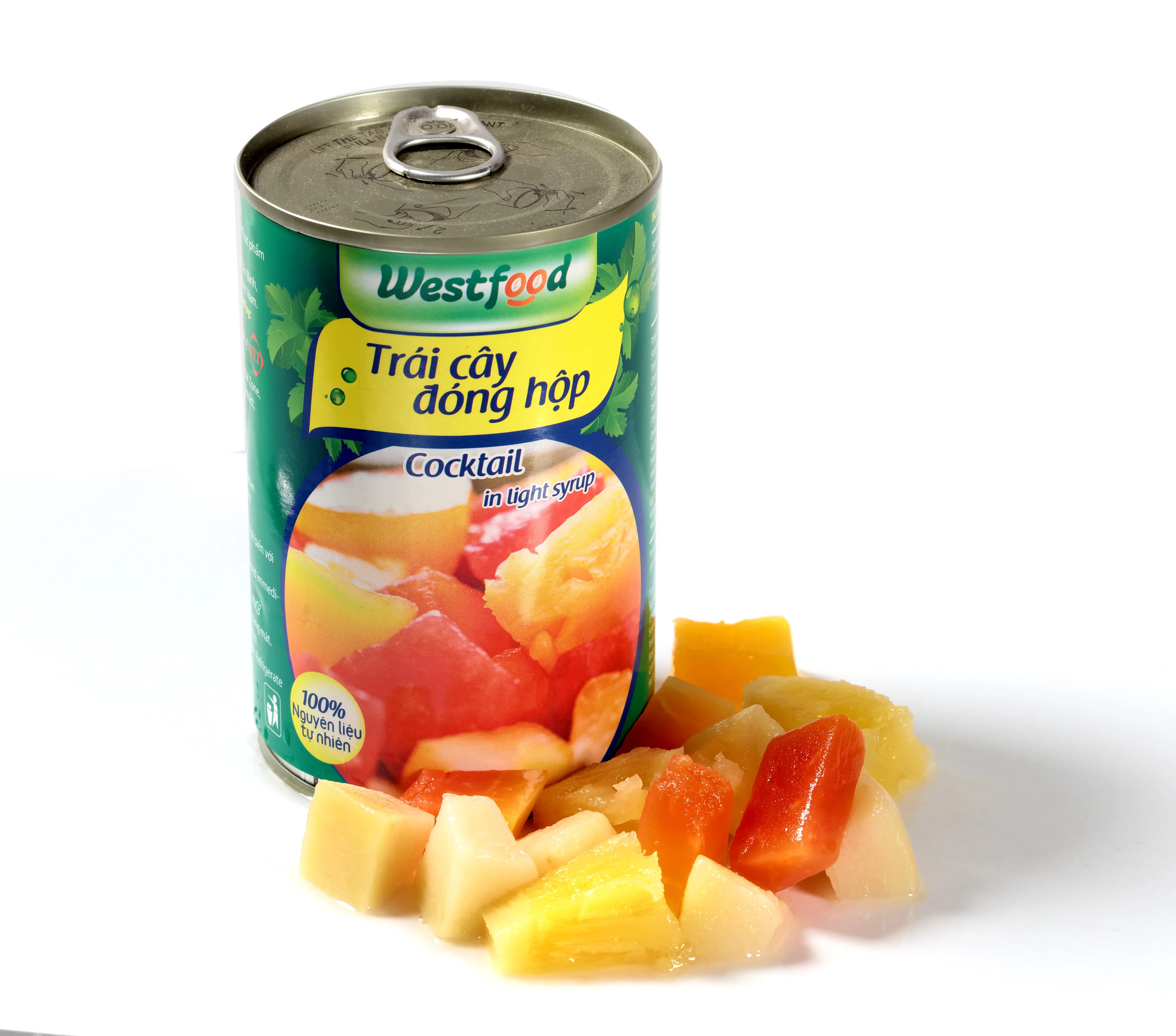 Консервированный коктейль из тропических фруктов высшего качества в легком сиропе и натуральном соке Вьетнама по лучшей цене