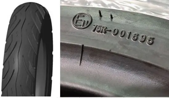 E-mark Certificated Tire 90/90-10 8PR 50J #310A (Brand : Teamworld, made in Taiwan)