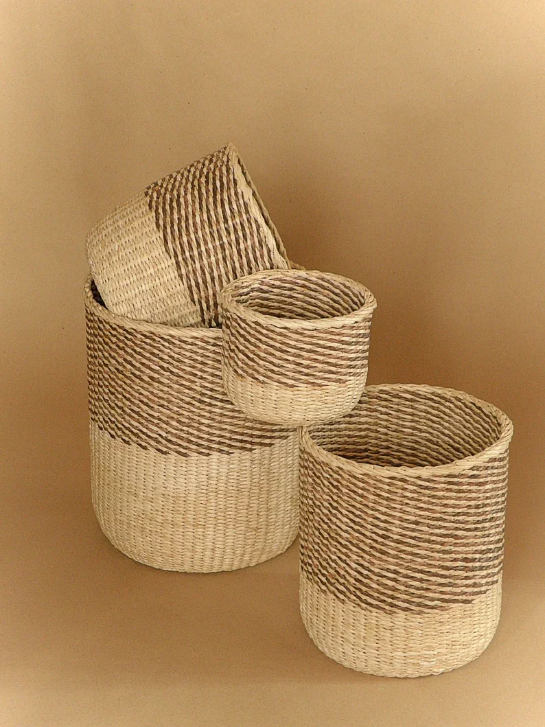 High Quality Natural Wicker Set PaperStorage Basket For Laundry Clothes OEM Customized Handmade in Vietnam Wholesale