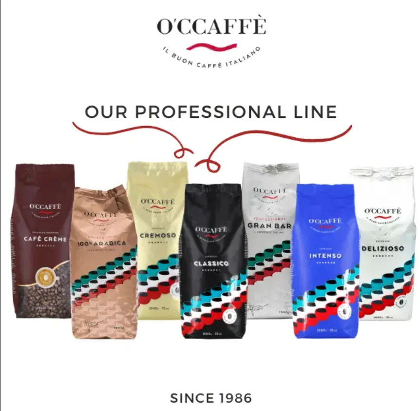 Made in Italy Coffee Beans 50% Arabica 50% Robusta 1Kg Bag Coffee Creamy coffee for Sweet breakfast