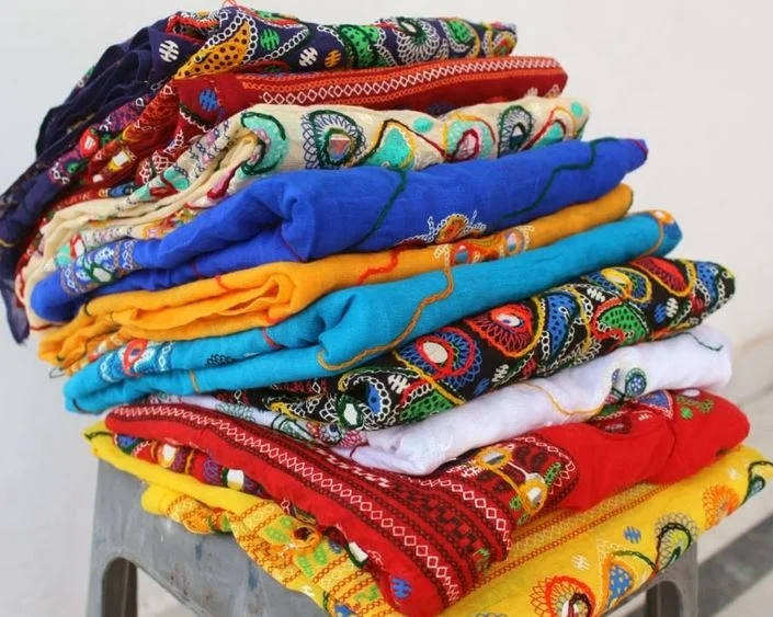 Wholesale Multi Colorful Embroidered Phulkari Stole, Indian Phulkari Dupatta, Handmade Sequin Work Neck Wrap