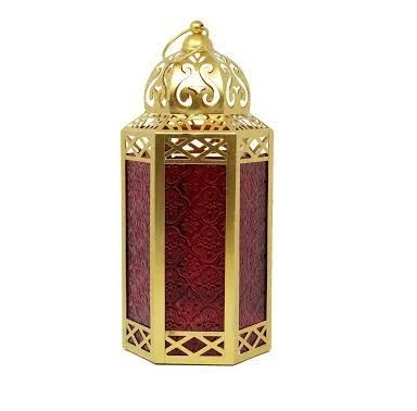 Iron & glass etching candle lantern classic design white powder coated metal candle holders ideal size home decor