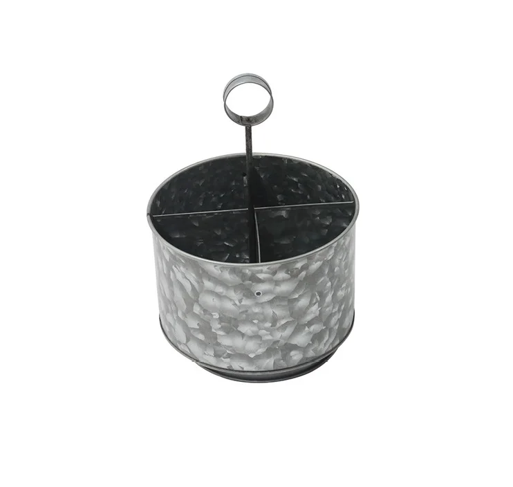 Galvanized Caddy Holder Set of 4 New Metal Galvanized Caddy Holder For Kitchen Ware New Metal Cutlery holder In Wholesale Price