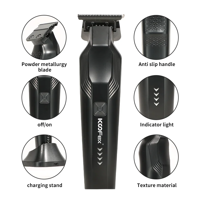 Koofex Factory Price New Model Baber Trimmer High Speed Motor T-shaped Blade 7400rpm Hair Trimmer