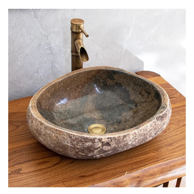 Wholesale Kitchen Cabinets River Stone Bathroom Sinks Kitchen Furniture, Kitchen or Bathroom Decoration Sink