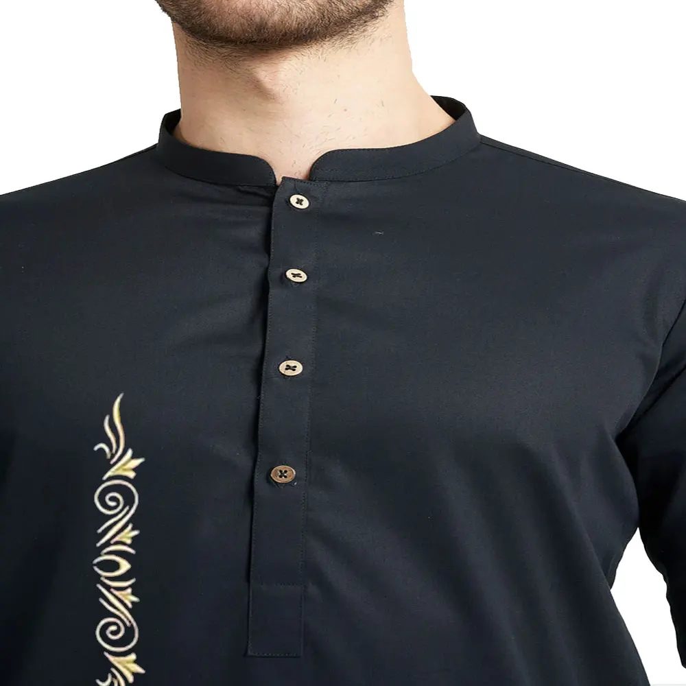 Modern Kuwait Style Solid Color Thobes Jubbah For Mens 2024 High Quality Daffah Islamic Clothing Manufacturer