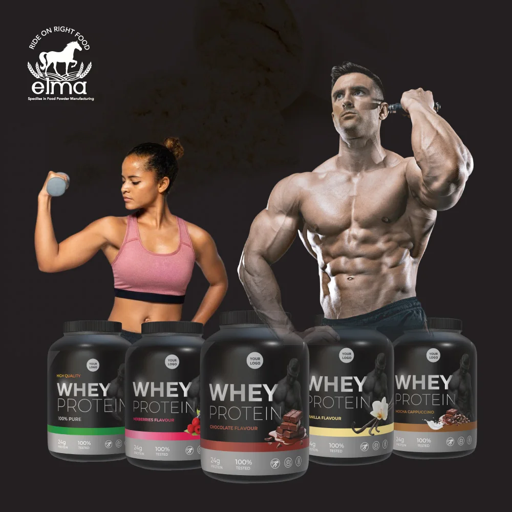 Nutrition Whey Protein Powder Sport Fitness Supplement Vanilla Flavor Shakes for Muscle Gain Workout Support Protein Shake