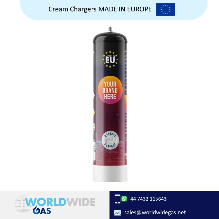 High Purity Whip Cream Made in Europe 0.95L 615G Blueberry Fruit Flavor Cream Charger Cylinders for Sale