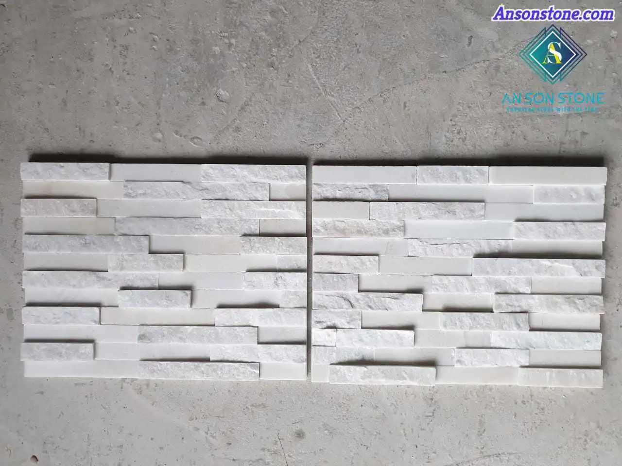 Pure White Marble Wall Panel 6 Lines For Interior And Exterior Design