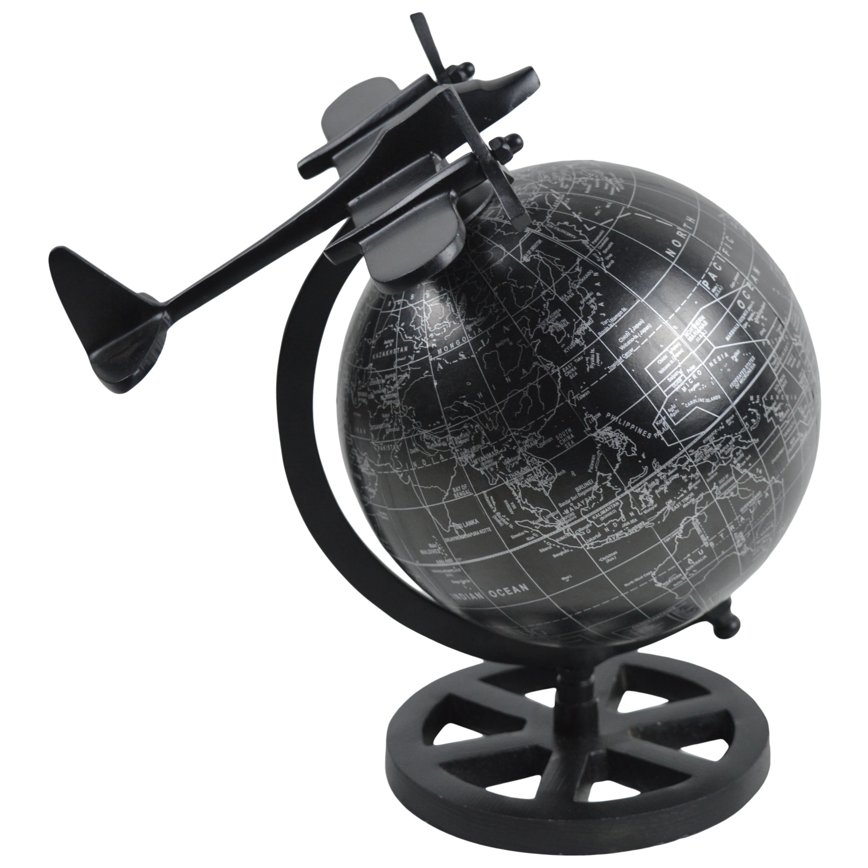Best Selling World Globe Educational Model New Plastic Ball Map World Globe with Metal Silver base