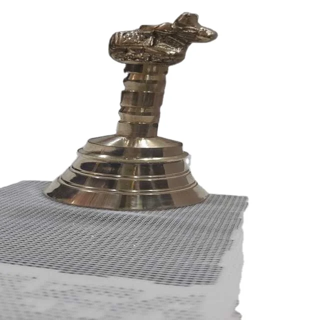 Nandi Brass Pooja Bell with Nandi  Sitting on top Made of Top High Quality Brass, Extra Loud Noise Premium Quality.