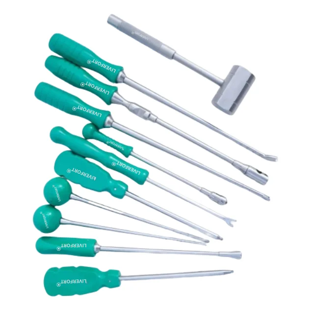 Wholesale Factory Price 11 Pcs Orthopedic Hip Knee Spine Femur Surgical Instrument Set TOP Quality stainless steel CE  LIVERFORT