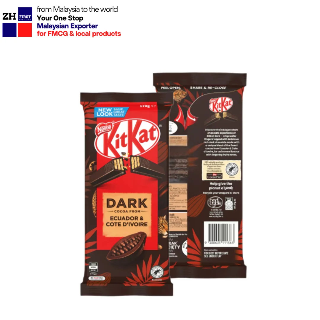 KitKat bar dark chocolate covered with wafer milk chocolate 160g - Authorized Distributor Wholesaler Malaysia