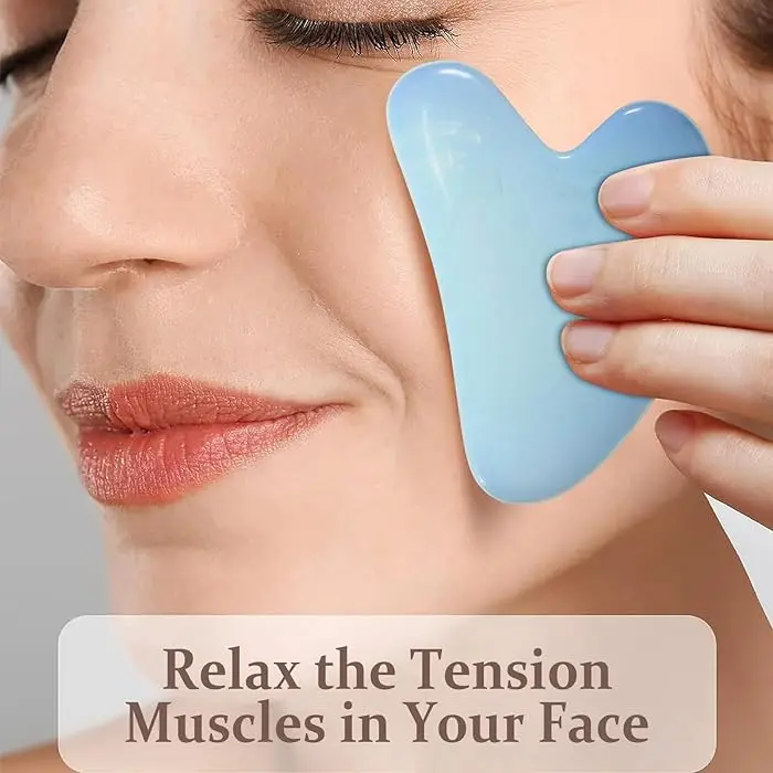 Wholesale natural stone head neck SPA massager jade facial massage roller and guasha set jade roller gua sha