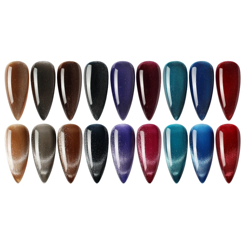 China factory private label new style 5d color uv nail art gel kit set magnetic 9D cat eye gel polish semi-permanent enamel