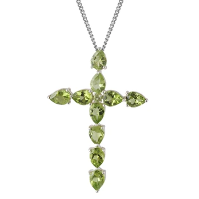 top quality cross pendant gemstone 925 sterling silver sky blue topaz gemstone cross pendant