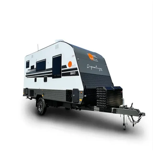 Affordable Customized New Luxury Comes with solar panels and furniture offroad Travel teardrop caravan off road camper trailer