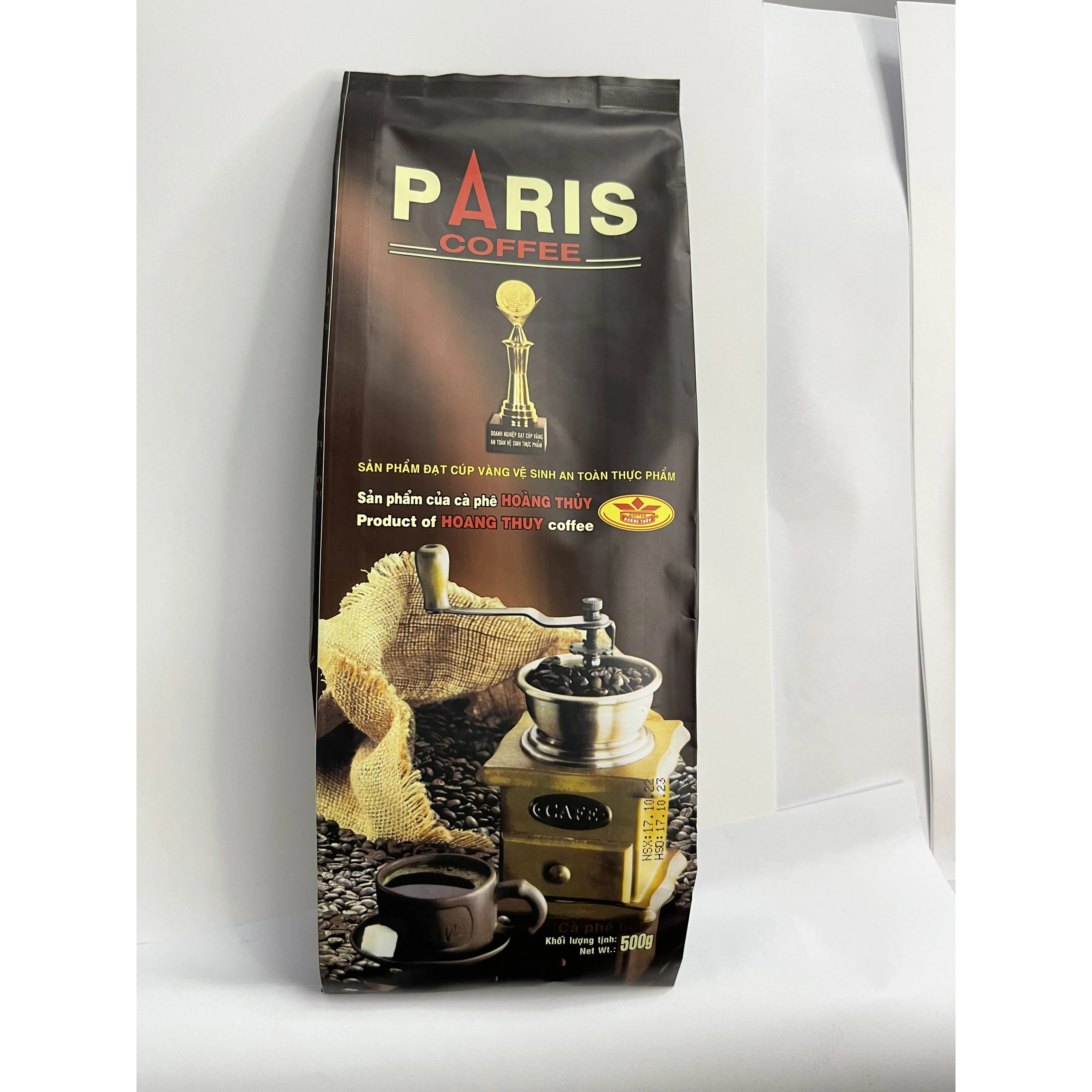 Дизайнерская этикетка для покупателя Органическая Арабика PARIS 04 сливочное масло кофе и соль срок годности-1 год Произведено во Вьетнаме