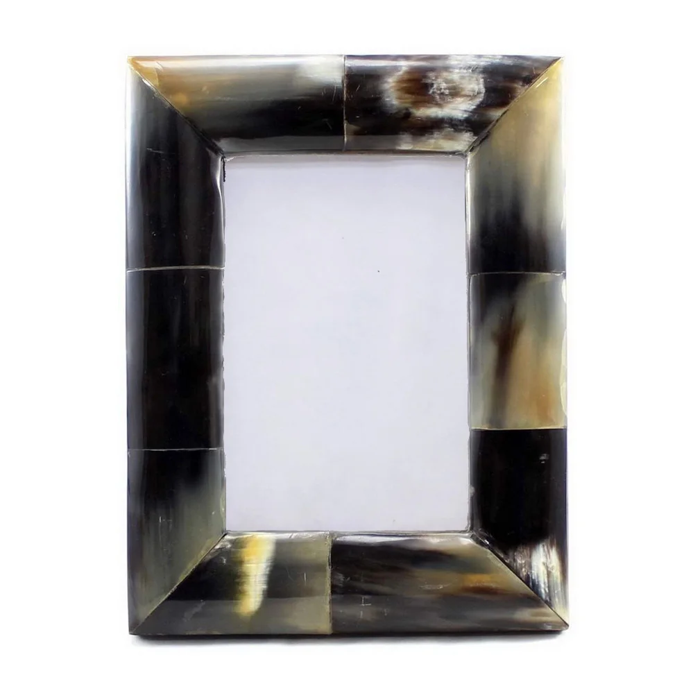 Decorative Horn Picture Frames Hand Carved Customized Photo Frames for Export
