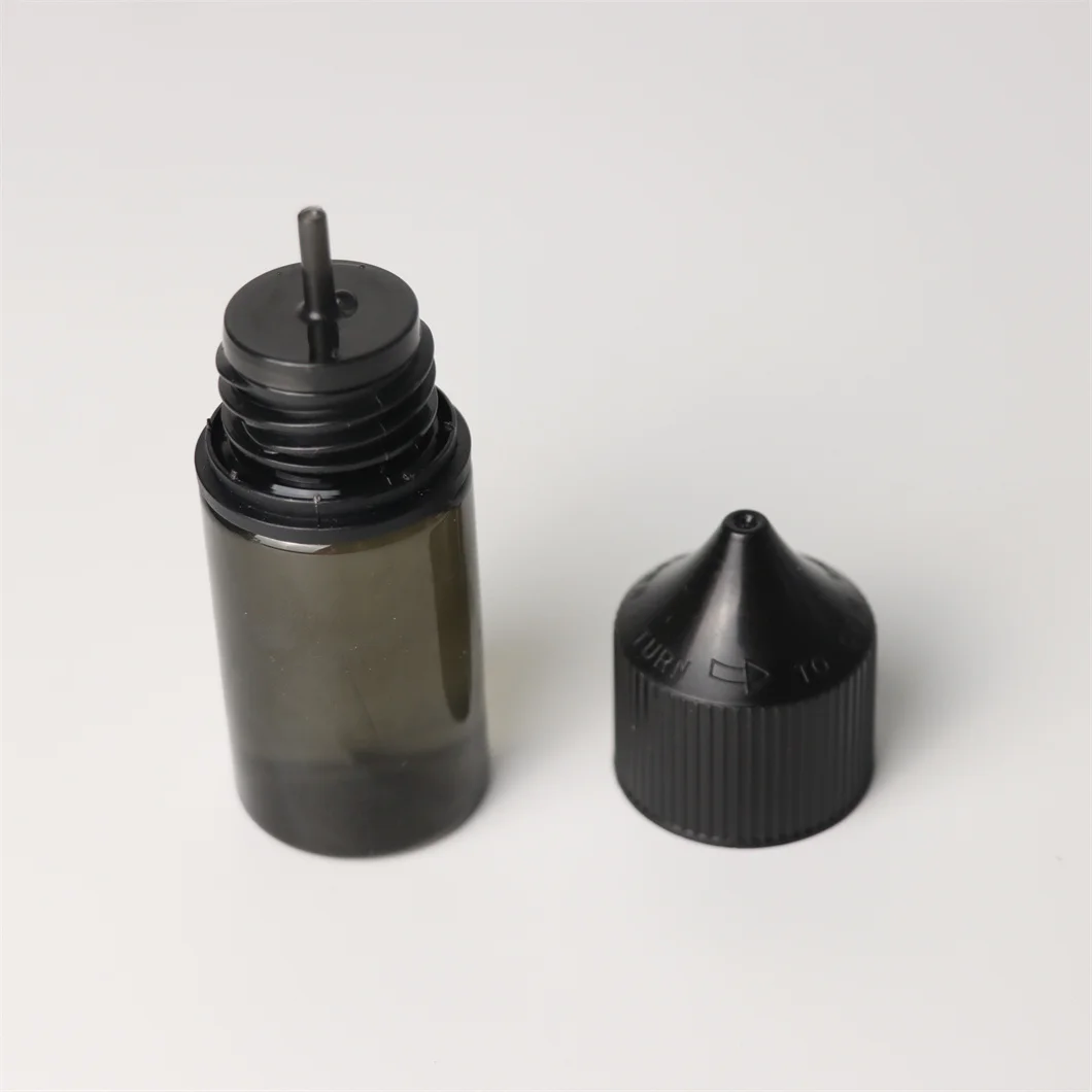 30ml Plastic Pet Transparent Black Liquid Eye Drop Bottle Essential Oil Squeeze Dropper Bottle