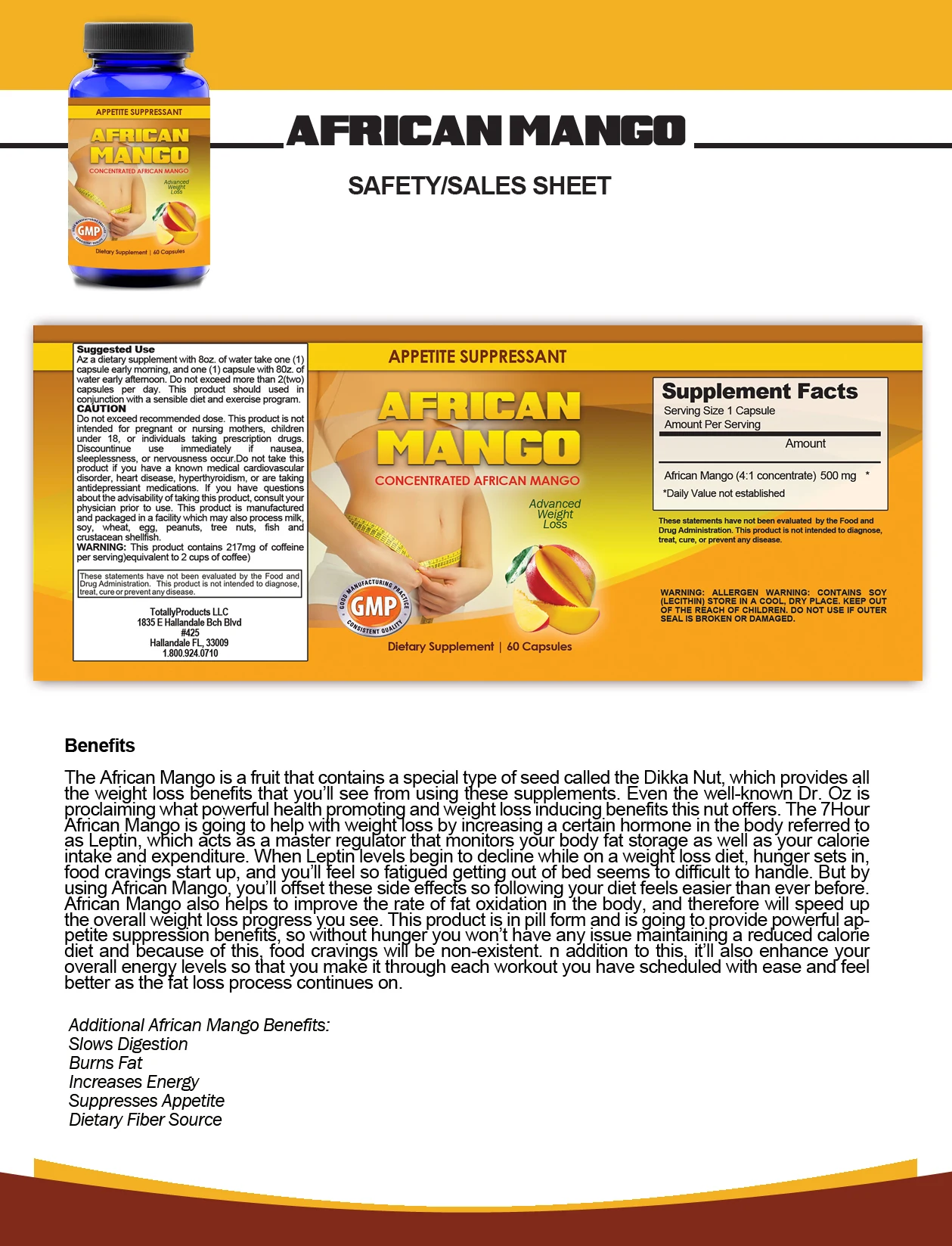 New Best Selling African Mango Extract Weight Loss Capsules Healthcare Supplement