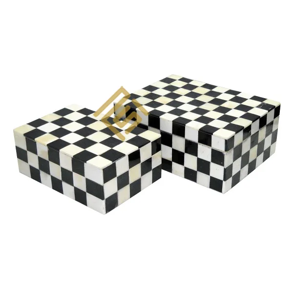 Indian Handicraft Item Top Selling Horn Bone Gift Item Unique MOP Box Custom Logo Packaging Necklace Jewellery Decorative Boxes