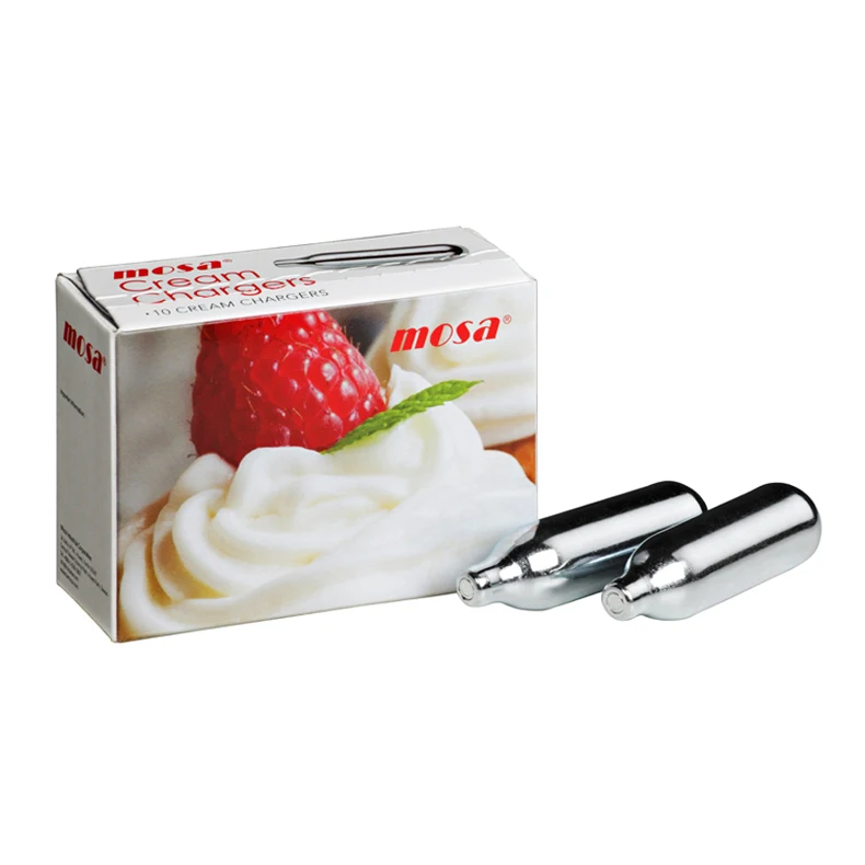 Standard Quality 100% Recyclable Metal 10pack Mosa Whipped Cream Charger for Kitchen & Table Top use