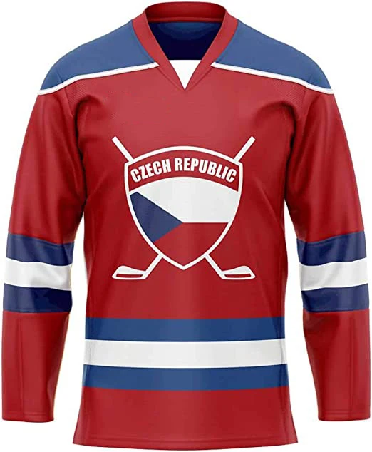 Professional Production Sublimation Printed Ice Hockey Jerseys Ice Hockey Jersey Custom Team Men Ice Hockey Uniform