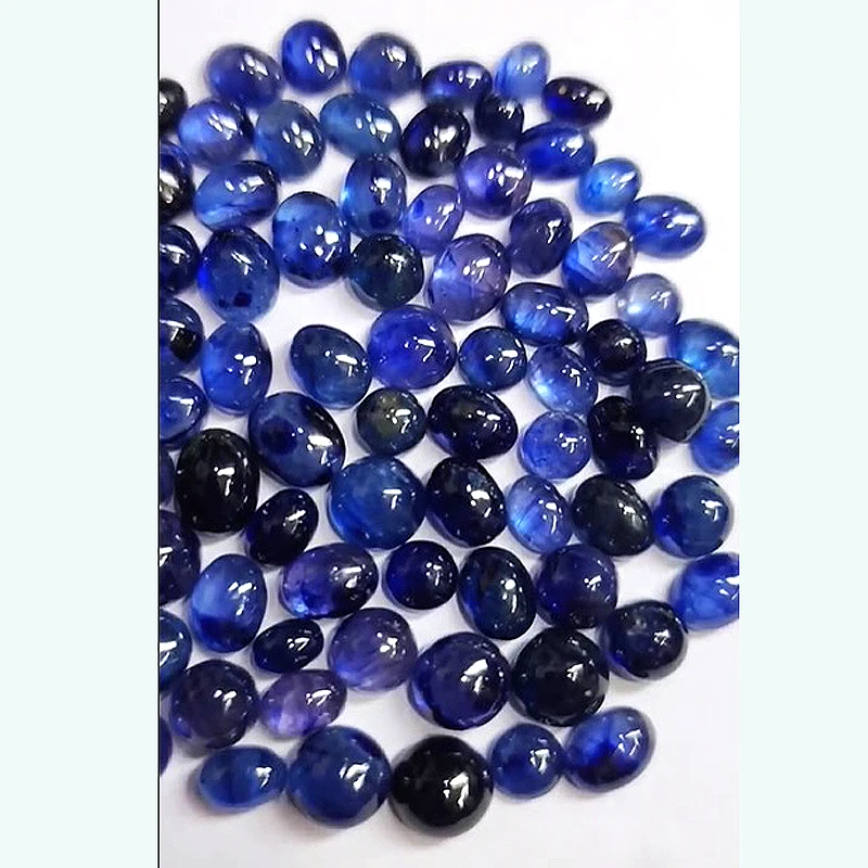 89 Pcs Natural Blue Sapphire 6mm to 9mm Oval Cabochon 185 cts lot Iroc sales High quality sapphire gemstone loose stone