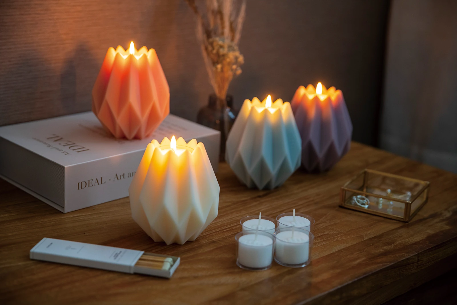 Custom Home Crystal Birthday Gift Decorative Aromatic Box Room Fragrance Candles Set