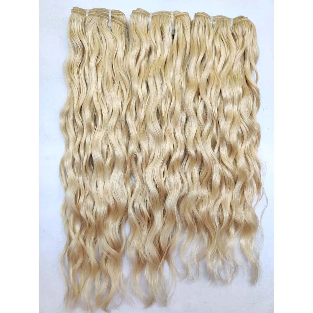 Unprocessed blonde Indian hair best quality raw indian human hair high quality 613 bleached indian human hair