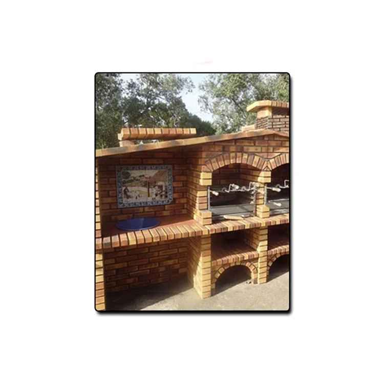 100% Weather Resistant Firewood Type Charcoal Grill Brick Barbecue Pizza Oven for Wholesale Exporter