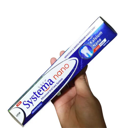 Systema Nano Toothpaste 120gr Menthol Breeze Calcium Nano Oral Care Cool and Fresh Sensation for Adult Toothpaste