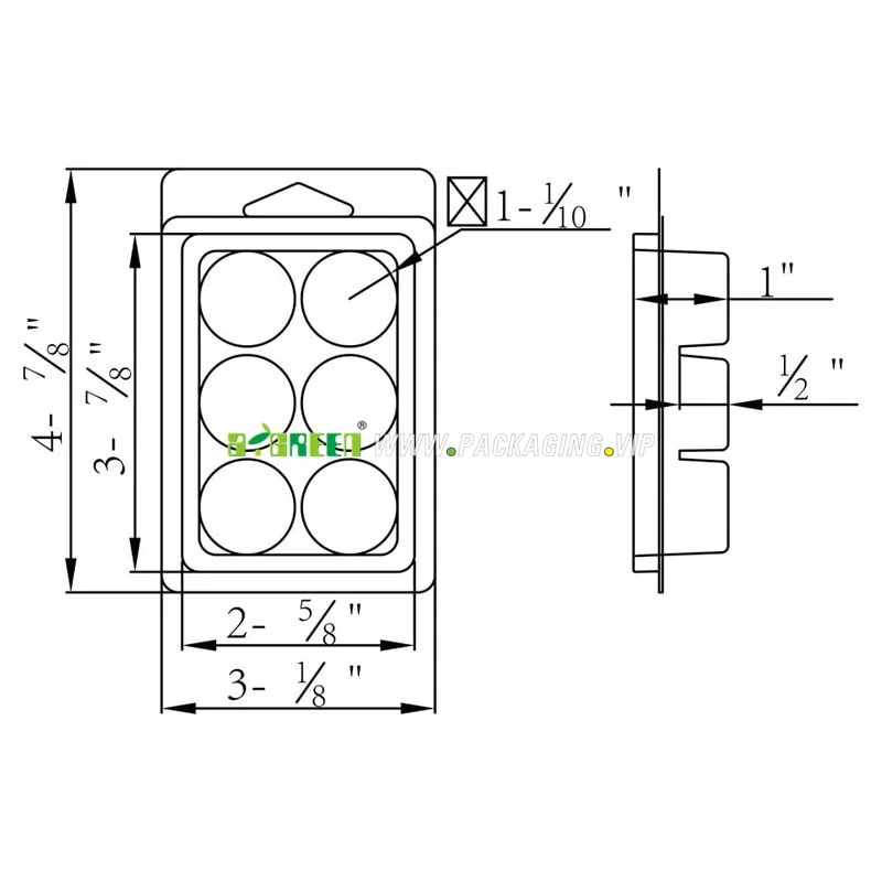 5 or 6 or 10 cavity snap bar clamshell  50 Packs Clear  Wax Melt Clamshells for Wickless wax melt packaging  snap bar clam shell