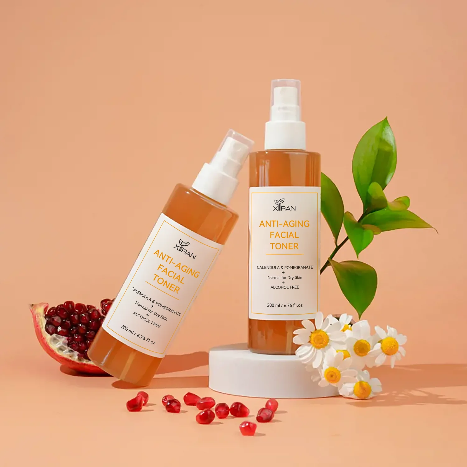 Private Label Alcohol Free Calendula Facial Toner for Anti-Aging Hydrating Face Skin Toner Spray