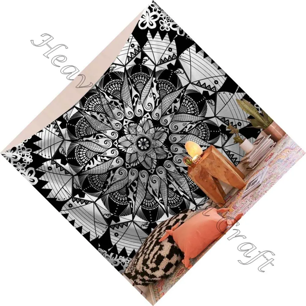 Indian Mandalas Wall Multi Color Indian Tapestry Mandala For Home Decorative Yoga Mat Custom Printed Wall Art Tapestry