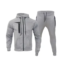 BSCI Manufacturer Wholesale Oversized Cotton Mens Track Suit Sets Custom Zip Up Hoodie Sweatsuit