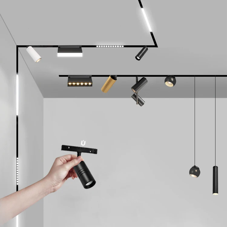 15w 25w 30w 24v 48v Rail Spot High Quality Suction Linear Recessed Magnetic System Magnet Led Track Light