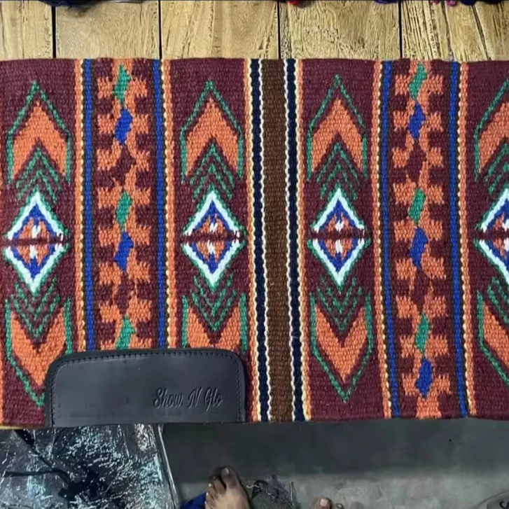 Luxury Quality Assorted Colors Western Saddle Blankets Saddle Pads Horse Racing Product from Indian Exporter