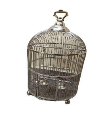 Metal solid Stainless Steel Small Bird Cage Economy and Lightweight Small Birds Carrier Cages for Parakeets Lovebirds