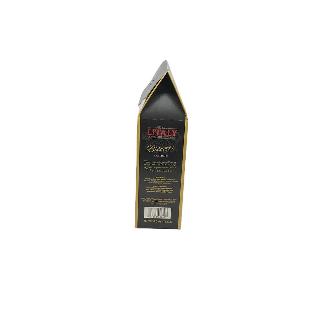Black Cardboard Biscuit Box Custom Made food Packaging Material Package high Quality Printing